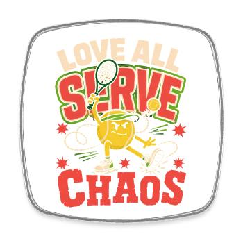 Tenniscore Tennis Club No Membership, Only - Square fridge magnet - white - Front