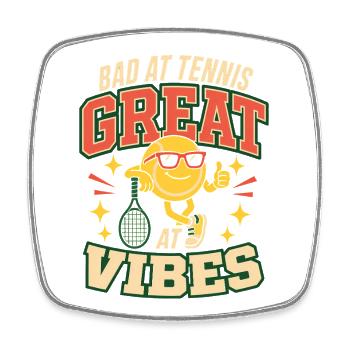 Tenniscore Tennis Club No Membership, Only - Square fridge magnet - white - Front