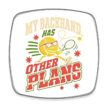 Tenniscore Tennis Club No Membership, Only - Square fridge magnet - white - Front