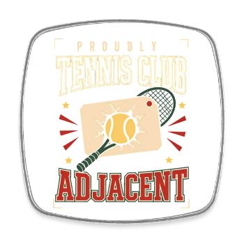 Tenniscore Tennis Club No Membership, Only - Square fridge magnet - white - Front