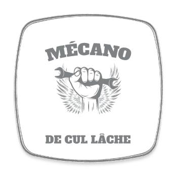 Mécano Mécanicien Humour Clé Plate Atelier  - Magnet carré - blanc - Devant