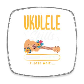 Designs et expressions amusantes de ukulélé - Magnet carré - blanc - Devant