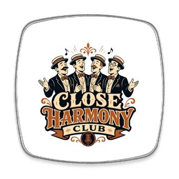 Quatuor Barbershop A Capella Close Harmony Club - Magnet carré - blanc - Devant