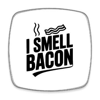 Je sens le bacon - Magnet carré - blanc - Devant
