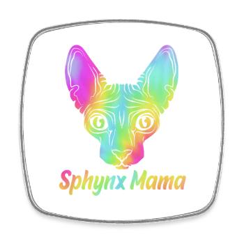 Sphynx Mama - Magnet carré - blanc - Devant