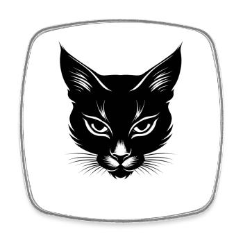 Cat Sketch - Square fridge magnet - white - Front