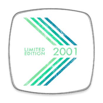 Édition limitée 2001 Anniversaire Homme Femme Sport - Magnet carré - blanc - Devant