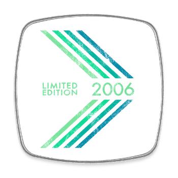 Édition limitée 2006 Anniversaire Homme Femme Sport - Magnet carré - blanc - Devant