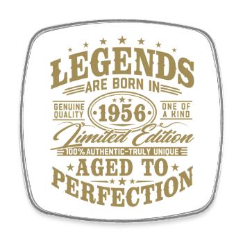 Cadeau d’anniversaire vintage vintage rétro de 1956 - Magnet carré - blanc - Devant