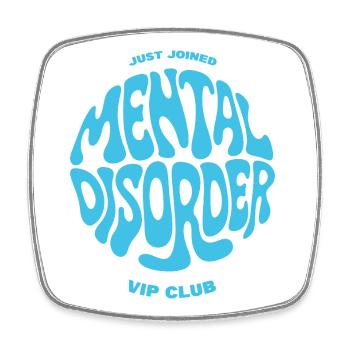 Maillot VIP du club pour troubles mentaux - Magnet carré - blanc - Devant