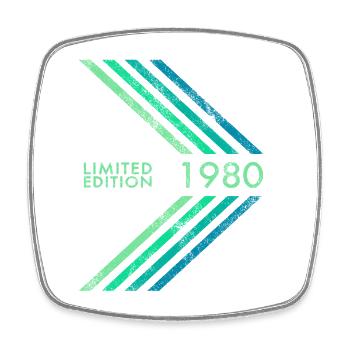 Édition limitée 1980 Sports masculins féminins pour anniversaire - Magnet carré - blanc - Devant