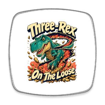 Anniversaire cinématographique de trois Rex Deux doigts Trois à - Magnet carré - blanc - Devant