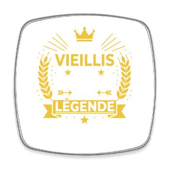 Je ne vieillis pas, je deviens légende - Magnet carré - blanc - Devant