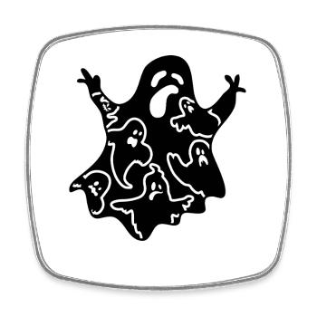 Funny Halloween Ghost Halloween Party Ghost - Square fridge magnet - white - Front