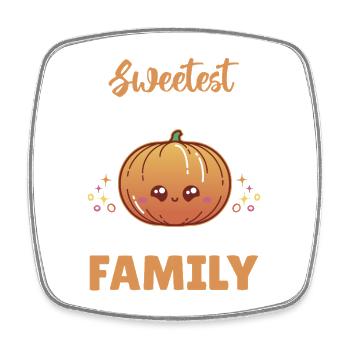 Halloween Pumpkin - La citrouille la plus douce de la famille - Magnet carré - blanc - Devant