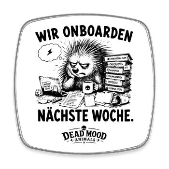 Sarkastisches Geschenk für Kollegen und HR - Viereckiger Kühlschrankmagnet - Weiß - Vorne