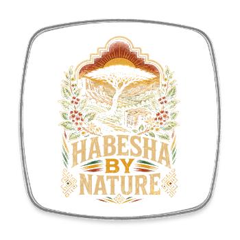 Ethiopia Ethiopian Ethiopian Habesha By Nature - Square fridge magnet - white - Front