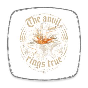 Blacksmith Blacksmith Farrier Anvil Rings True - Square fridge magnet - white - Front