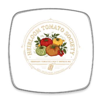Erbstück Tomaten Gesellschaft - Viereckiger Kühlschrankmagnet - Weiß - Vorne