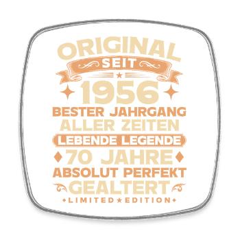 Original 1956 Jahrgang Legende 70. Geburtstag - Viereckiger Kühlschrankmagnet - Weiß - Vorne