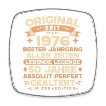 Original 1976 Jahrgang Legende 50. Geburtstag - Viereckiger Kühlschrankmagnet - Weiß - Vorne