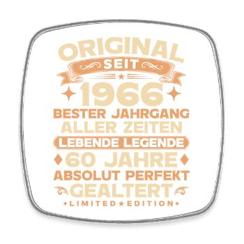 Original 1966 Jahrgang Legende 60. Geburtstag - Viereckiger Kühlschrankmagnet - Weiß - Vorne