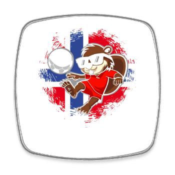 Norway Soccer Norge Fjords Scandinavian - Square fridge magnet - white - Front