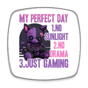 Pastel Goth Soft Goth Gaming Gamer - Square fridge magnet - white - Front