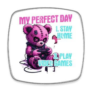 Pastel Goth Soft Goth Gaming Gamer - Square fridge magnet - white - Front