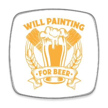House Painter Dad Unique Gifts - Square fridge magnet - white - Front