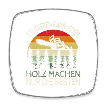 Studieren kann jeder - Viereckiger Kühlschrankmagnet - Weiß - Vorne