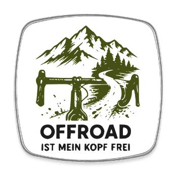 Off-Road Freedom: Mountains & Trail - Square fridge magnet - white - Front
