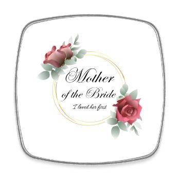 Mother Bride Roses - Square fridge magnet - white - Front