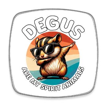 Funny Degu Sayings - Square fridge magnet - white - Front