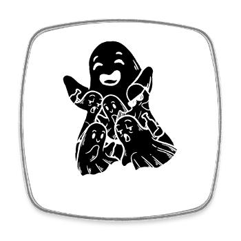 Funny Halloween Ghost Halloween Party Ghost - Square fridge magnet - white - Front
