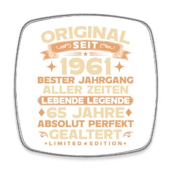 Original 1961 Jahrgang Legende 65. Geburtstag - Viereckiger Kühlschrankmagnet - Weiß - Vorne