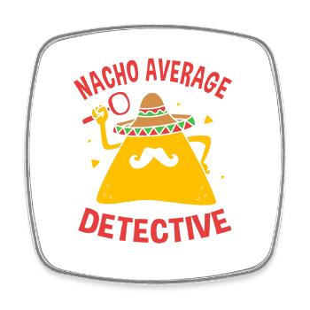 Detective - Square fridge magnet - white - Front