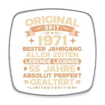 Original 1971 Jahrgang Legende 55. Geburtstag - Viereckiger Kühlschrankmagnet - Weiß - Vorne