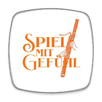 Fagott -Spiel mit Gefühl für Fagottist Fagottistin - Viereckiger Kühlschrankmagnet - Weiß - Vorne