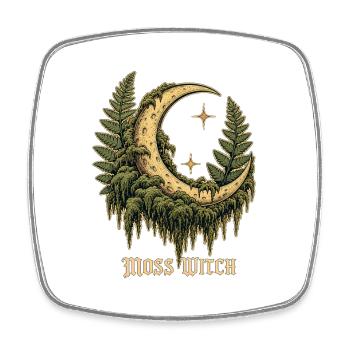 Dark Woodland Witch, Moss Witch Forest Goth Cresce - Square fridge magnet - white - Front