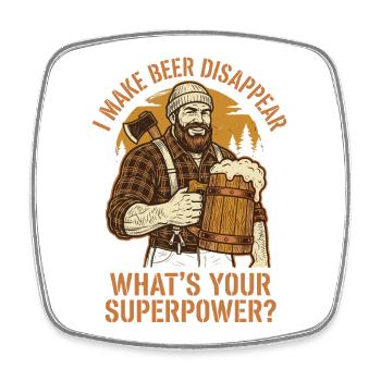 Ich Lasse Bier Verschwinden Craft Beer - Viereckiger Kühlschrankmagnet - Weiß - Vorne