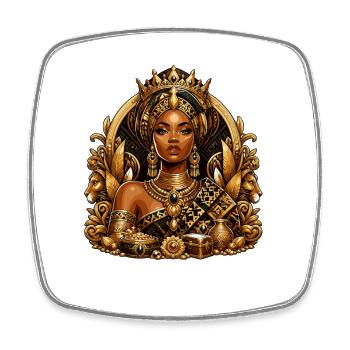 Golden Queen's Crown - Square fridge magnet - white - Front