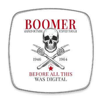 Boomer – Before All This Was Digital - Square fridge magnet - white - Front