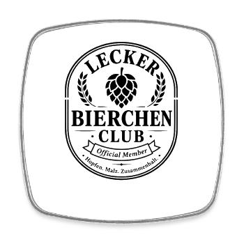  Backprint | Bierliebhaber BIER-BIERCHEN saufen - Viereckiger Kühlschrankmagnet - Weiß - Vorne