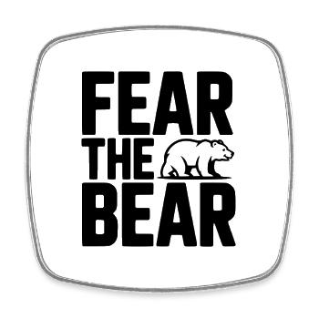 Peur de l’Ours - Magnet carré - blanc - Devant
