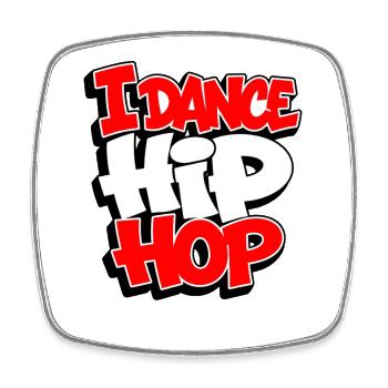 I Dance Hip Hop Style Graffiti Motif / Breackdance - Square fridge magnet - white - Front
