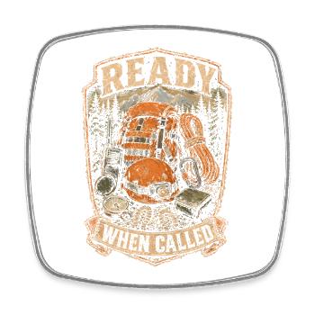 Rescue Team Ready When Called - Square fridge magnet - white - Front
