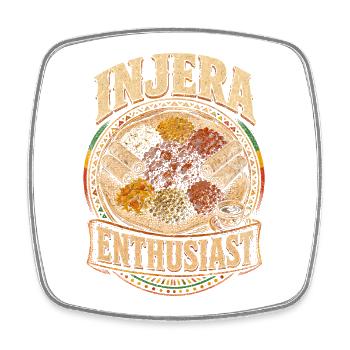 Äthiopien Äthiopisch Äthiopier Injera Enthusiast - Viereckiger Kühlschrankmagnet - Weiß - Vorne