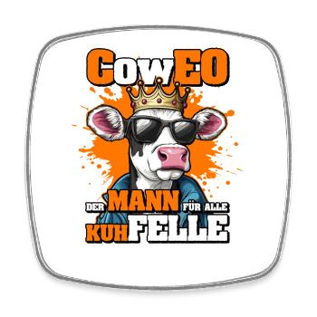 CowEO CEO Kuhstall Chef | Führungskraft Landwirt  - Viereckiger Kühlschrankmagnet - Weiß - Vorne