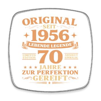 Original Baujahr 1956 geboren 70. Geburtstag - Viereckiger Kühlschrankmagnet - Weiß - Vorne